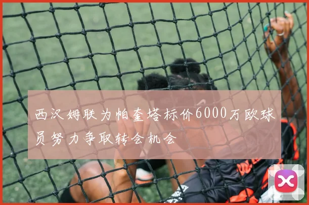 西汉姆联为帕奎塔标价6000万欧球员努力争取转会机会
